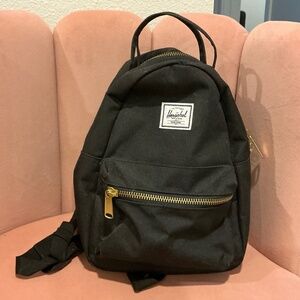 Hershel brand small black backpack/ knapsack